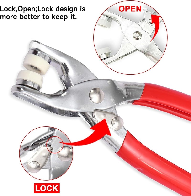 Manthan Enterprise Stainless Steel Snap Button Pressure Pliers with 100 Pcs Sewing Crafting Buttons HeavyDuty Hand Tool for Kids Clothes DIY Crafting Sewing Projects Thickened Snap Fasteners Kit Five Claw Buckle Set  - Image 3