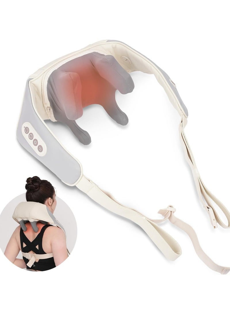 LIXES Mini Shiatsu Neck Massager, Shoulder Neck Massager with Heat for Pain Relief Deep Tissue, Neck, Back, Shoulder, Leg Electric Kneading Massager, Perfect Gifts for Men Women Dad Mom - Image 1