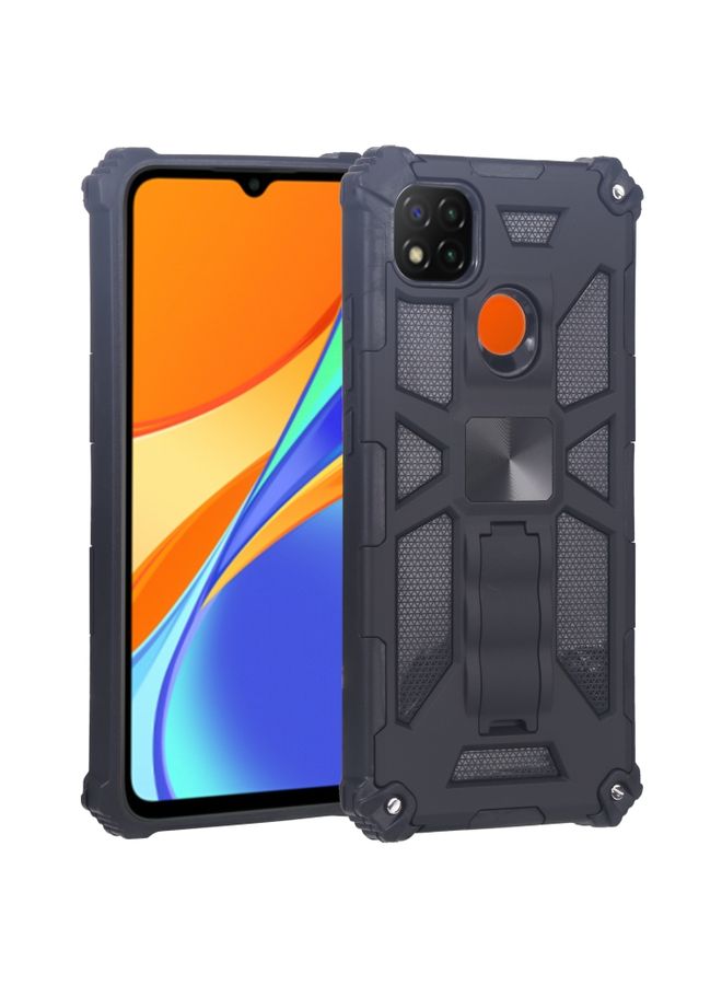 BGM Case Cover For Xiaomi Redmi 9C / 10A Armor Kickstand TPU + PC Magnetic Phone Case Black