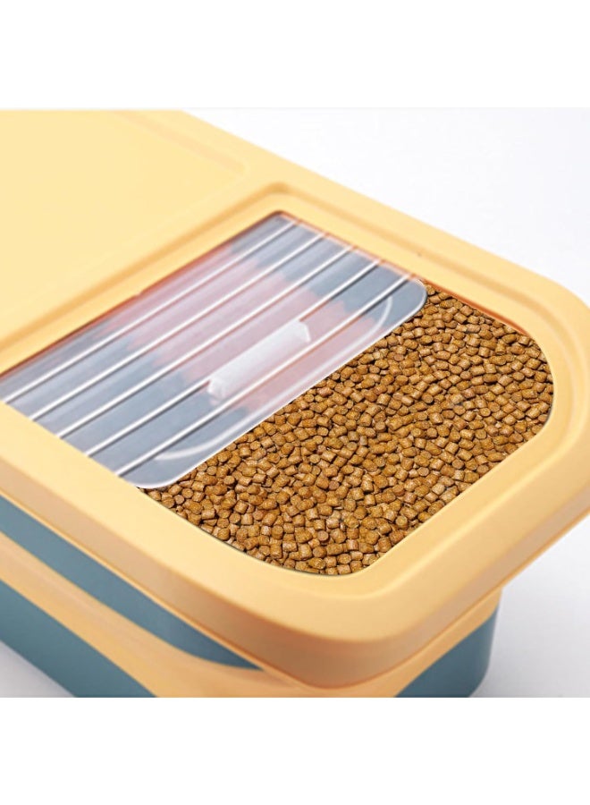 DUNISO Collapsible Pet Food Container，Dog Food Storage Container with Lids，Foldable Pet Cat Food Storage Bin with Silica Del Pet Bowl and Dog Food Spoon，for Pet Food, Cereal, Coffee - Image 2