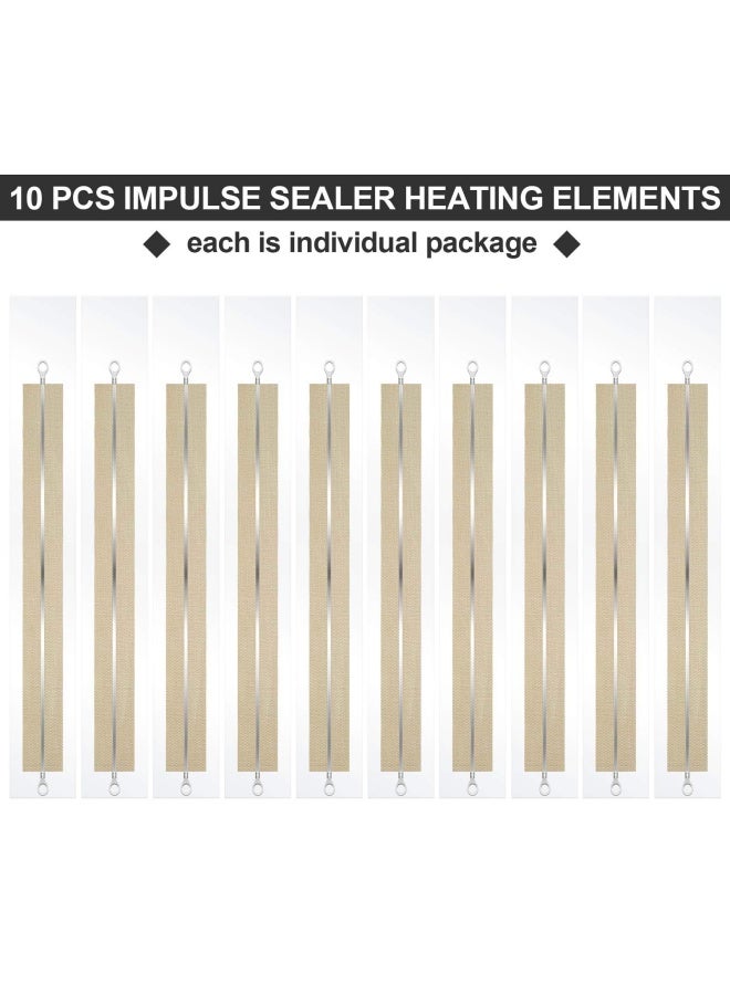 Honoson 10 Pieces Impulse Sealer Spare Repair Parts Kit Heating Element Service Heat Seal Strips Replacement Elements Compatible with F-400 FS-400 PFS-400 - Image 4