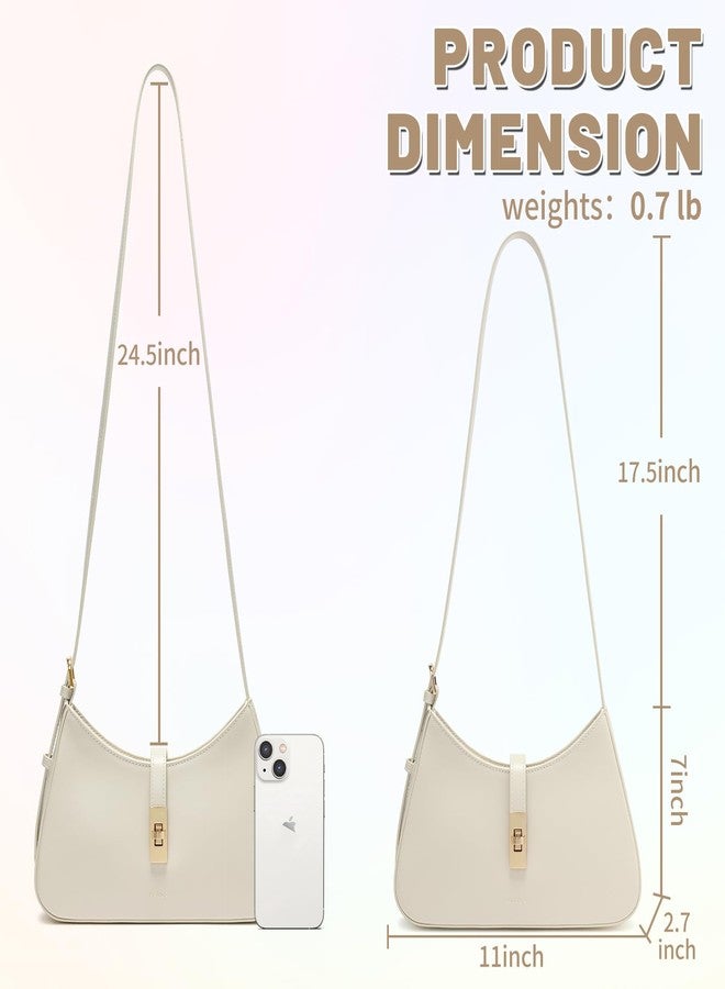 حقيبة كتف كروسبودي كيلي للنساء، حقائب يد نسائية أنيقة من الجلد النباتي، حقائب هوبو بحزام قابل للتعديل، لون كاكي - Image 2