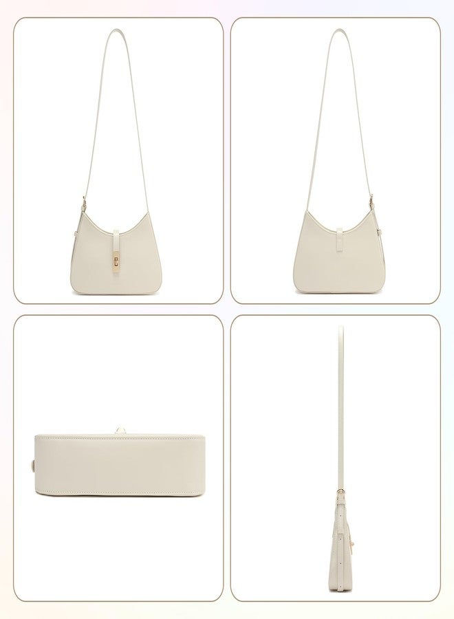 حقيبة كتف كروسبودي كيلي للنساء، حقائب يد نسائية أنيقة من الجلد النباتي، حقائب هوبو بحزام قابل للتعديل، لون كاكي - Image 4