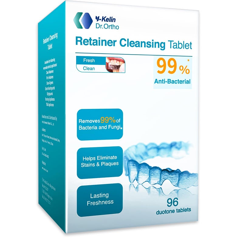 Y-Kelin Retainer Cleaner Tablets Invisalign Cleaner Denture Cleaning Tablets,Remove Stains Away,3 Month Nature Supply - Use for Invisible Clear Aligner,Partials Full Dentures,Night Guard,Mouthguard by Y-Kelin - Image 1
