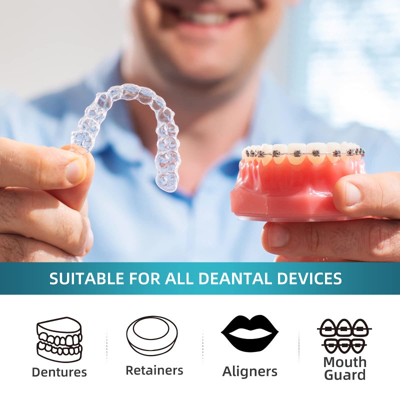 Y-Kelin Retainer Cleaner Tablets Invisalign Cleaner Denture Cleaning Tablets,Remove Stains Away,3 Month Nature Supply - Use for Invisible Clear Aligner,Partials Full Dentures,Night Guard,Mouthguard by Y-Kelin - Image 4