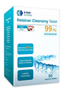 Y-Kelin Retainer Cleaner Tablets Invisalign Cleaner Denture Cleaning Tablets,Remove Stains Away,3 Month Nature Supply - Use for Invisible Clear Aligner,Partials Full Dentures,Night Guard,Mouthguard by Y-Kelin  - Image 1