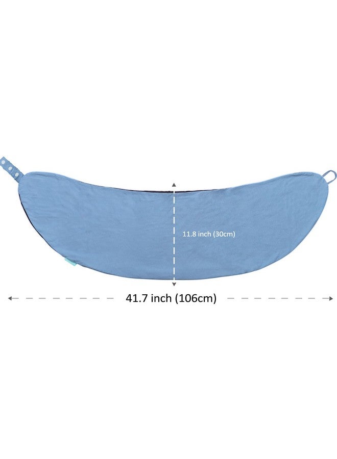 BYRIVER Light and Dark Blue Color Jersey Cotton Pillowcase Cover Body Pillow Pregnancy Pillow(L) - Image 5