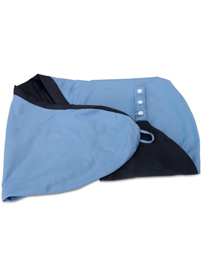 BYRIVER Light and Dark Blue Color Jersey Cotton Pillowcase Cover Body Pillow Pregnancy Pillow(L) - Image 3