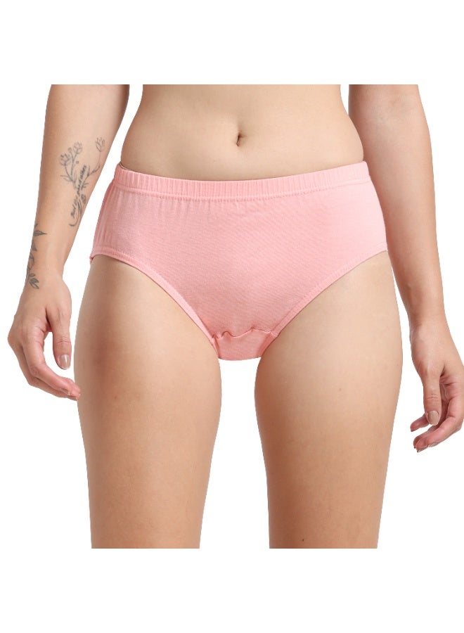 DUJE Women’s Plain Panties (3-Pack Combo 3 – Peach, Green & Purple) | 95% Cotton 5% Spandex | Soft, Stretchable, Breathable, Sweat-Absorbing, Anti-Bacterial & Odour-Free Everyday Comfort Innerwear - Image 5