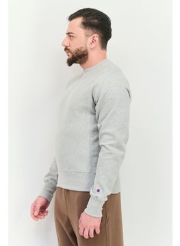 Champion Men Sportswear Fit Long Sleeve Outdoor Sweatshirts, Grey  - Image 2