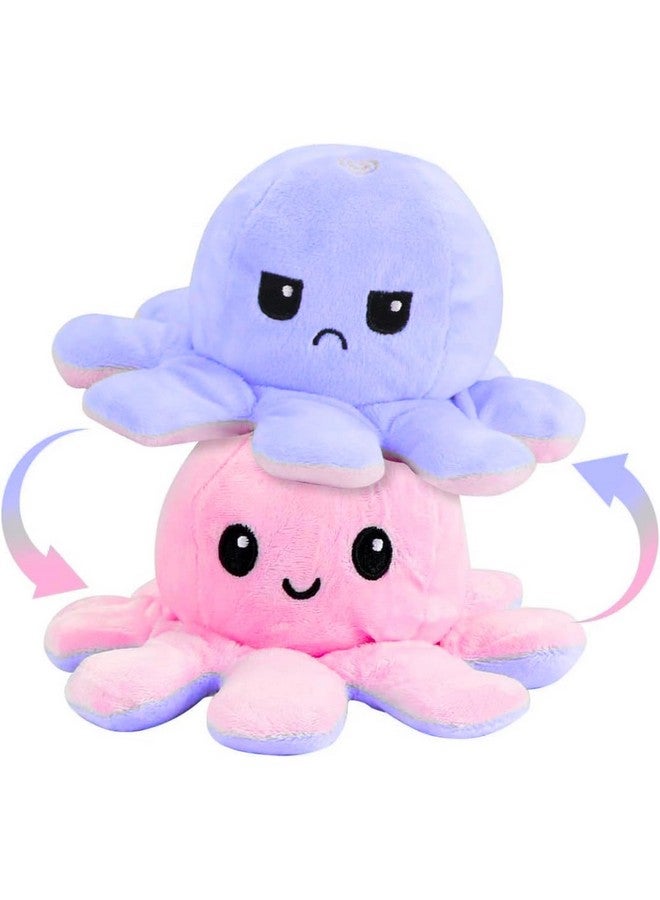 ستوريو ألعاب محشوة ناعمة قابلة للعكس على شكل أخطبوط من ستوريو توي للأطفال | ألعاب محشوة ناعمة للأطفال الأولاد والبنات | أفضل هدية | لعبة أخطبوط ناعمة للأطفال - أزرق وردي - Image 1