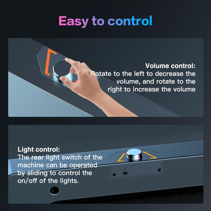 Elimavi Computer Speakers for Desktop PC, 2.0-Channel Speakers with Static RGB Lighting and Volume Control, Featuring a 3.5mm Input and USB Powered Plug and Play, Compatible with Monitors, laptops - Image 4