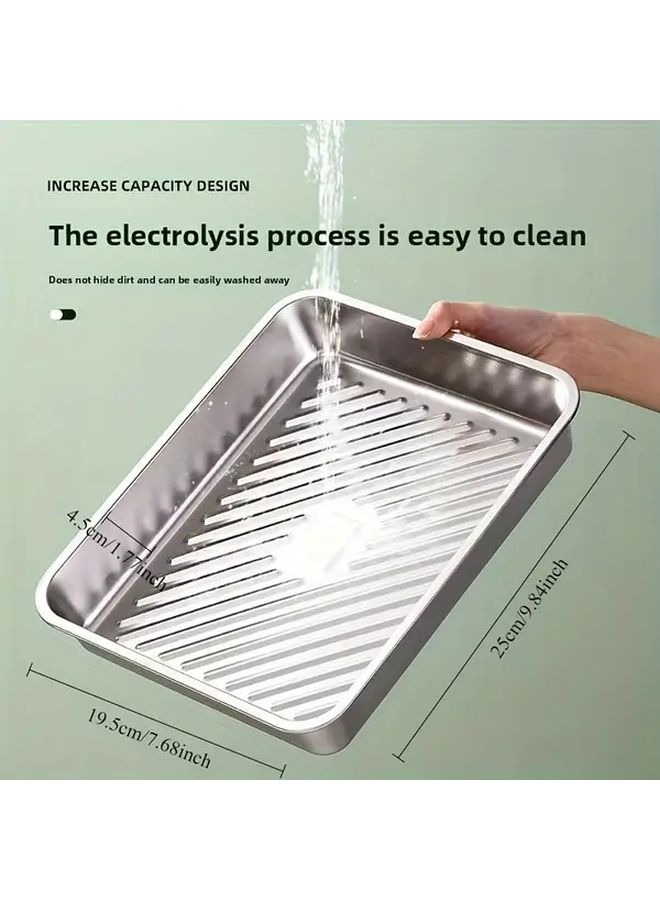 3pcs Large Stainless Steel Baking Trays With Lids Nonstick Easy Clean Oven Pans - Image 3
