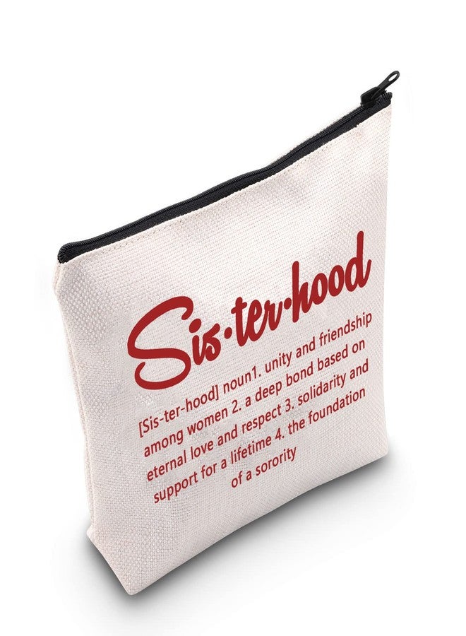 POFULL Sorority Gift Sorority Sister Makeup Bag Sorority Paraphernalia Girls Gift (Red bag) - Image 1