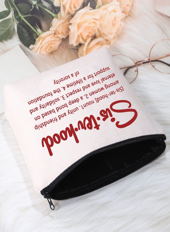 POFULL Sorority Gift Sorority Sister Makeup Bag Sorority Paraphernalia Girls Gift (Red bag) - Image 4