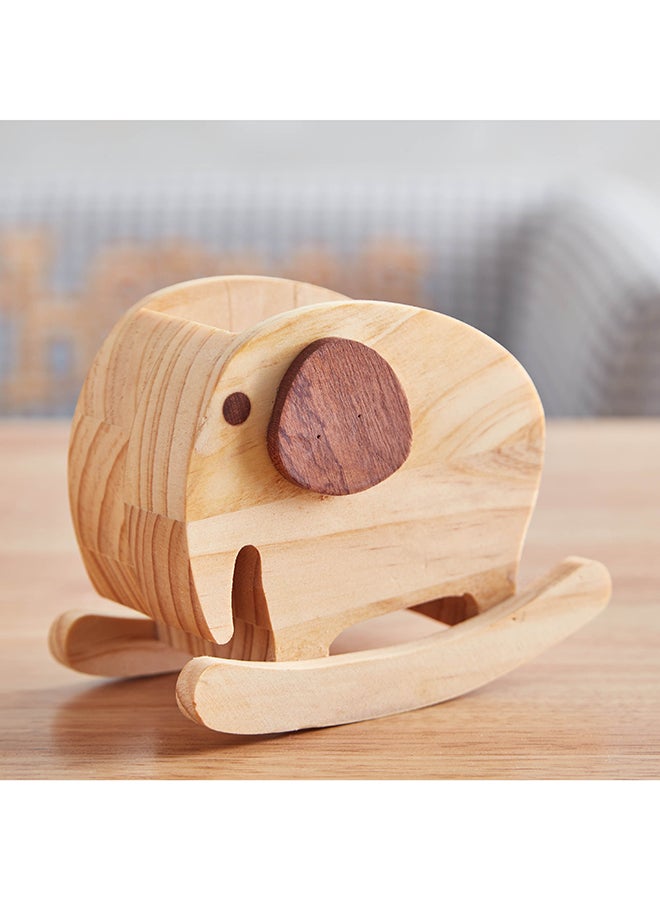 Home Box Elephant Wood Pen Stand 14 x 11 x 7.8 cm  - Image 1