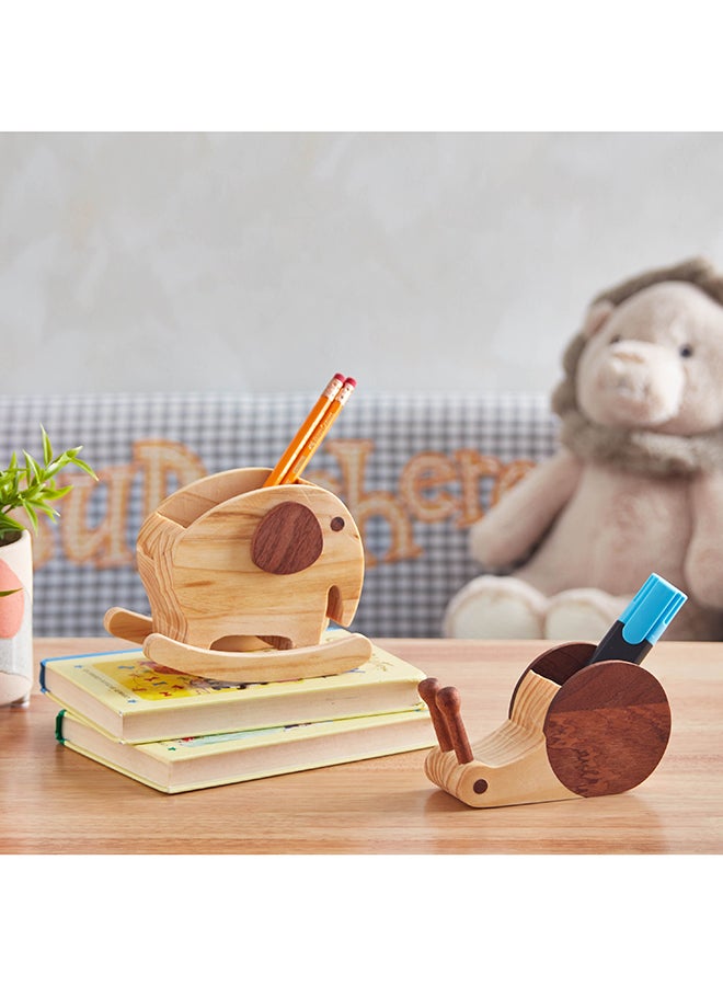 Home Box Elephant Wood Pen Stand 14 x 11 x 7.8 cm  - Image 4