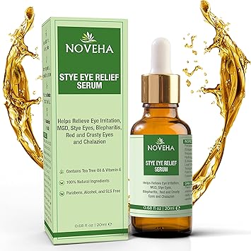 NOVEHA NOVEHA Stye Relief Serum PlantBased Blend with Tea Tree Avocado Grape Seed Oil Gentle Hydrating Care for Lids Lashes 20ml - Image 1