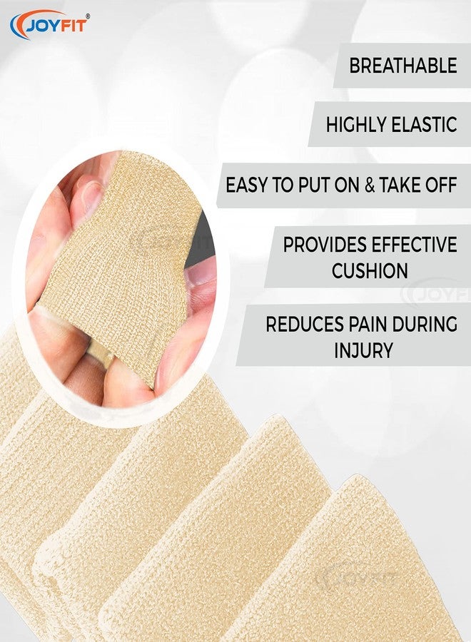 JoyFit Finger Support – Elastic Finger Sleeves for Pain Relief & Injury Protection with Comfortable Cushion Pressure for Cricket, Gym, Volleyball, Badminton & Tennis, Men & Women [10 pcs] - Image 3