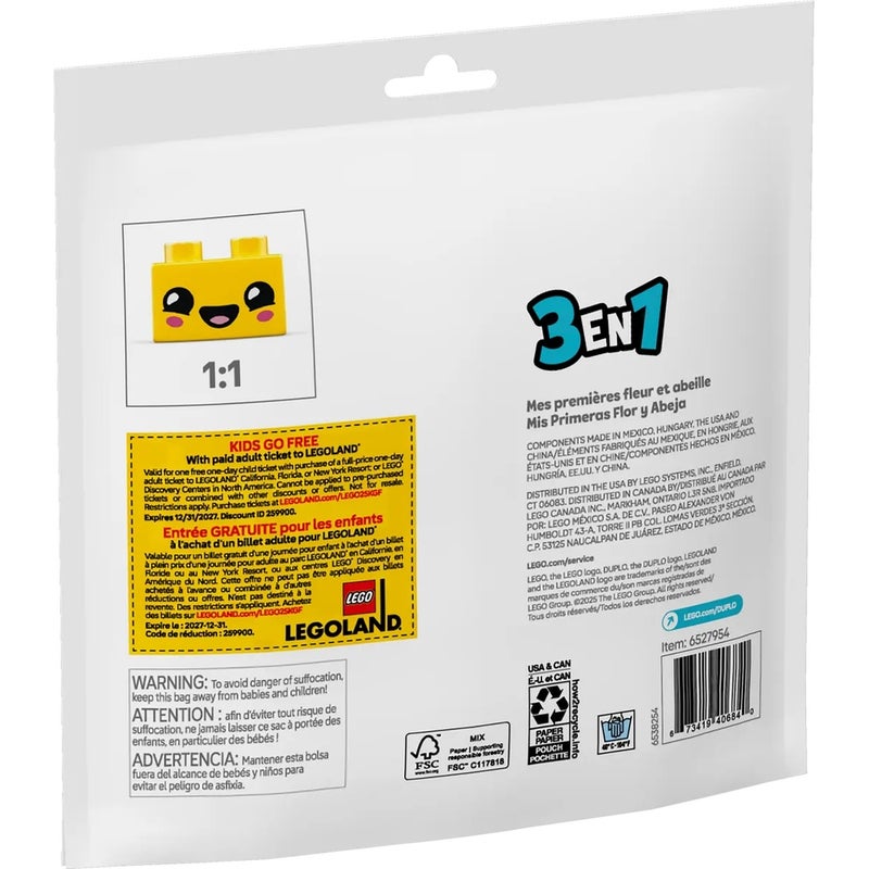 LEGO - Duplo 3 in 1 My First Flower & Bee 7 Pieces - 30686 - Image 3