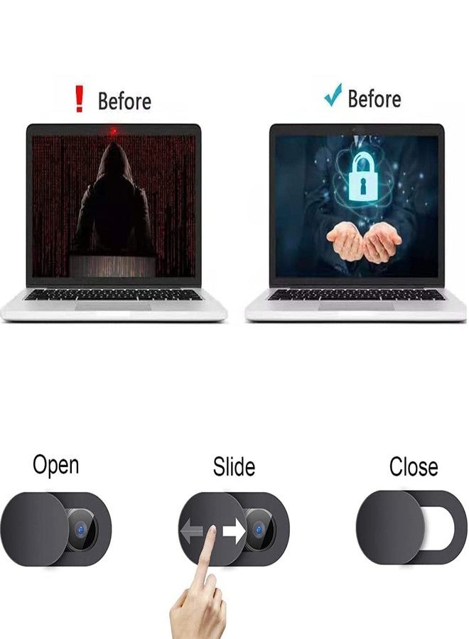 Eyech 50Pcs Computer Camera Cover Slider, Webcam Cover Blocker Slider Slim 0.027 inch for MacBook Pro/iMac/Laptop/PC/iPad Pro (Black) - Image 3