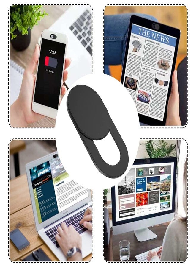 Eyech 50Pcs Computer Camera Cover Slider, Webcam Cover Blocker Slider Slim 0.027 inch for MacBook Pro/iMac/Laptop/PC/iPad Pro (Black) - Image 2