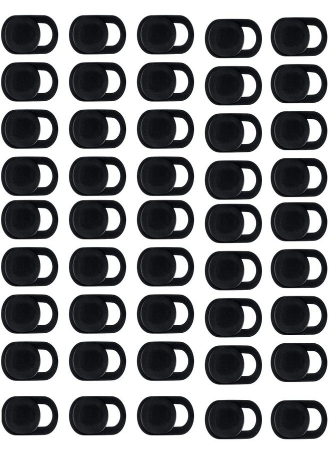 Eyech 50Pcs Computer Camera Cover Slider, Webcam Cover Blocker Slider Slim 0.027 inch for MacBook Pro/iMac/Laptop/PC/iPad Pro (Black) - Image 1