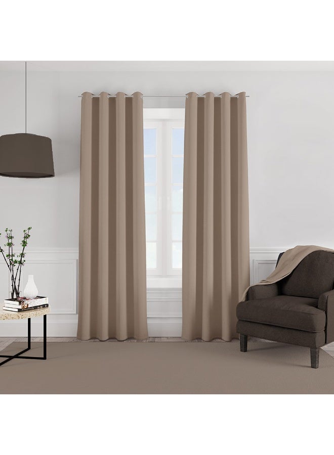 alharmayn Blackout Room Darkening Grommet Curtains for Living Room/Bedroom (2 panel) - Image 1