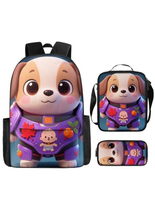 Bright Li Fire Fashion treasure for students and children! Fun cartoon bag three-piece set, full turnover rate (available for students, children, friends on outings, mountain climbing, going to school, etc.) - 12 - Image 5