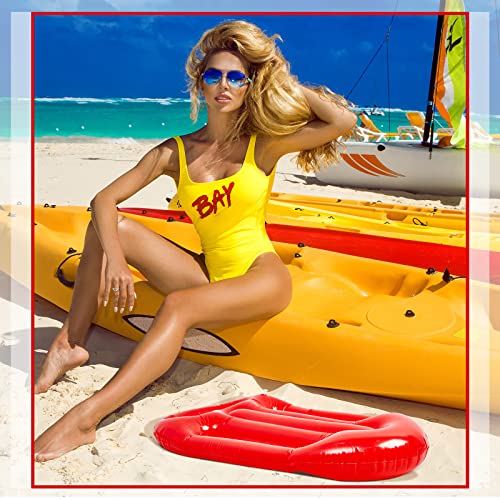 Harrycle 4 Pcs Halloween Pool Float Lifeguard Float Lifeguard Inflatable Float Prop Red Guard Costume Rescue Accessory Lifeguard Buoy Float Inflatable Life Saver Float for Women Men Pool Party Dress - Image 5