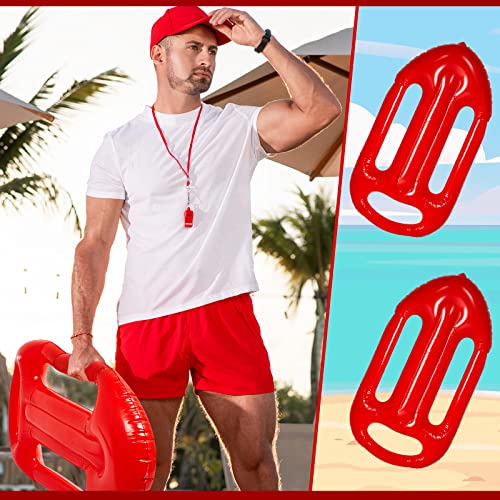 Harrycle 4 Pcs Halloween Pool Float Lifeguard Float Lifeguard Inflatable Float Prop Red Guard Costume Rescue Accessory Lifeguard Buoy Float Inflatable Life Saver Float for Women Men Pool Party Dress - Image 4