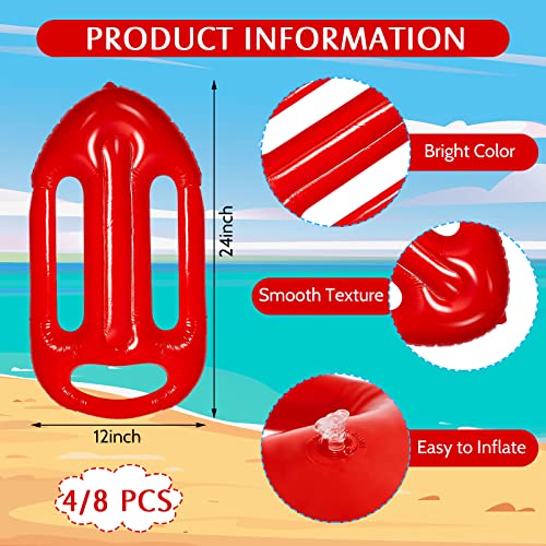 Harrycle 4 Pcs Halloween Pool Float Lifeguard Float Lifeguard Inflatable Float Prop Red Guard Costume Rescue Accessory Lifeguard Buoy Float Inflatable Life Saver Float for Women Men Pool Party Dress - Image 2