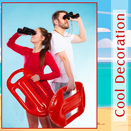 Harrycle 4 Pcs Halloween Pool Float Lifeguard Float Lifeguard Inflatable Float Prop Red Guard Costume Rescue Accessory Lifeguard Buoy Float Inflatable Life Saver Float for Women Men Pool Party Dress - Image 3