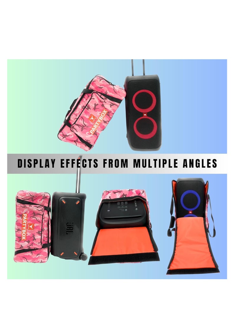 Angry Bull Speaker Bag Safety Storage Case with Handy Strap Travel Bag Compatible with JBL PARTY BOX 310 (ARMY-I) - Image 4