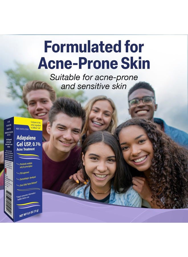 Taro Adapalene 0.1% USP Gel, Paraben Free, Retinoid Acne-Prone Facial Treatment for Sensitive Skin, Prescription Strength (0.5 Oz) - Image 5