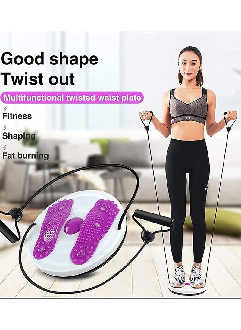 Generic Pull Twisting Waist Plate, Twist Waist Disc Board Wriggling Plate, Body Shaping Twisting Waist Disc Exercise Twist Board, Twisting Waist Disc with Pull Rope, for Legs Waist Foot Ankle Body  - Image 1
