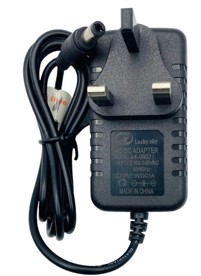 Lucky Sky DC 9V 1A  Adapter Power Supply Transformer Power Adapter Converter Wall Charge Adapter For Professional Home Use, black. (9V 1A)  - Image 1
