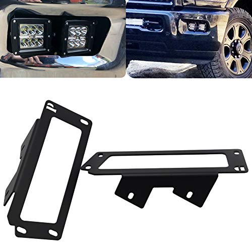 Wsays Upgrade Hidden Bumper Dually Fog Light Location Mounting Brackets Compatible with Dodge Ram 2500 3500 2010-2019 Ram 1500 2009-2012 - Image 1