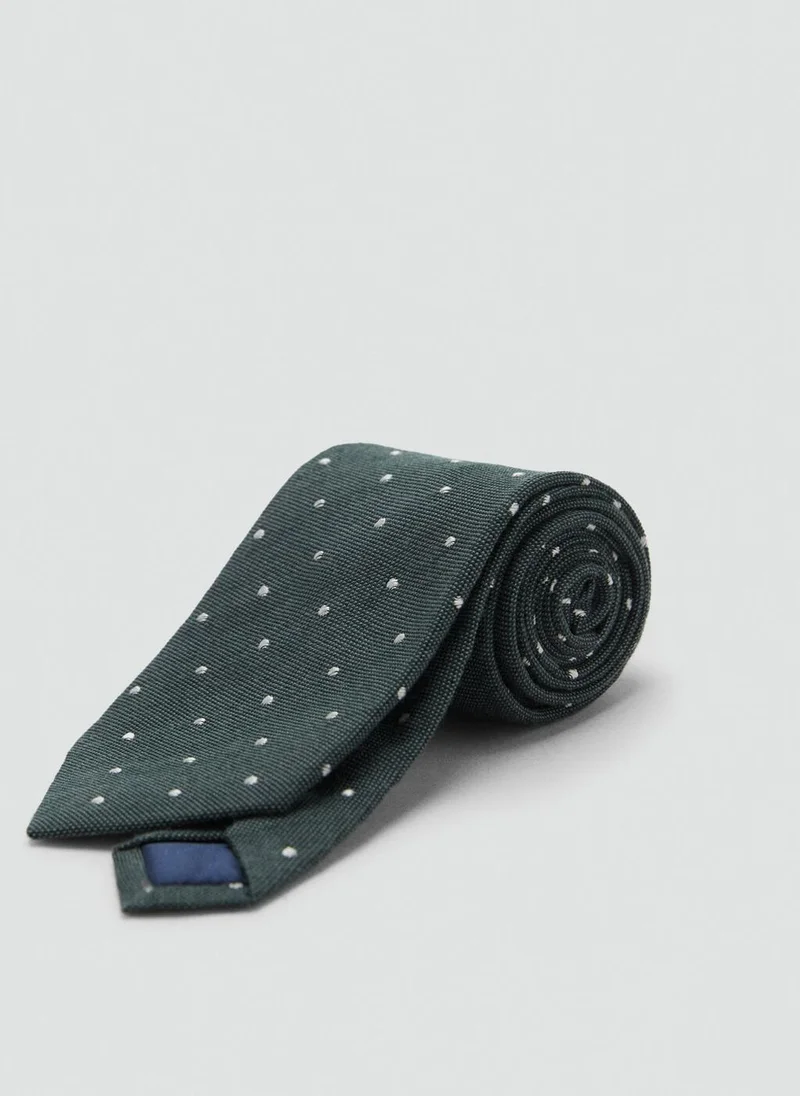 Mango Man Polka-dot silk tie