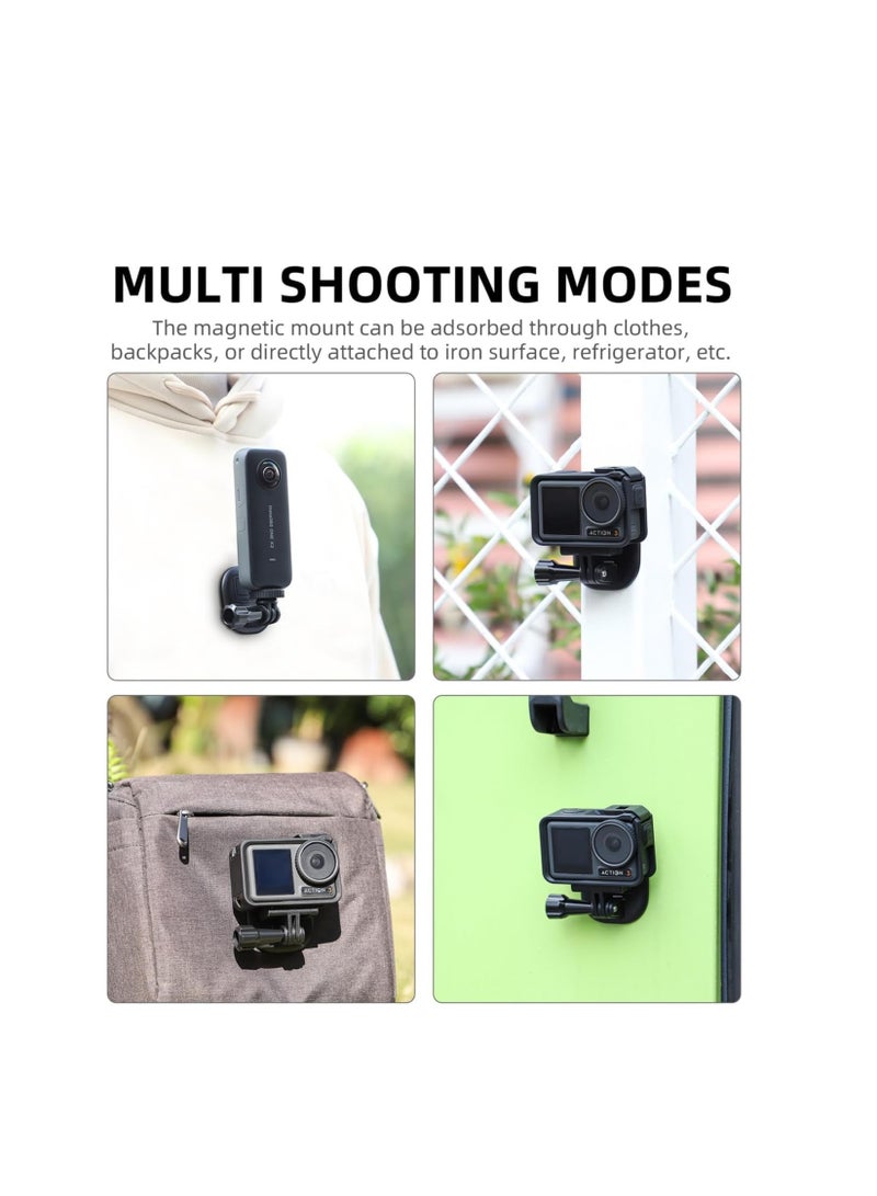 Action Camera Mount, Magnetic Neck Bracket for Action Camera, Quick-Release Camera Support, Compatible For Dji Osmo Action 4 3 2 Dji Pocket 2 1 Gopro Max Hero 11 10 9 8 Insta360 One Rs Insta360 X3 X2 - Image 5
