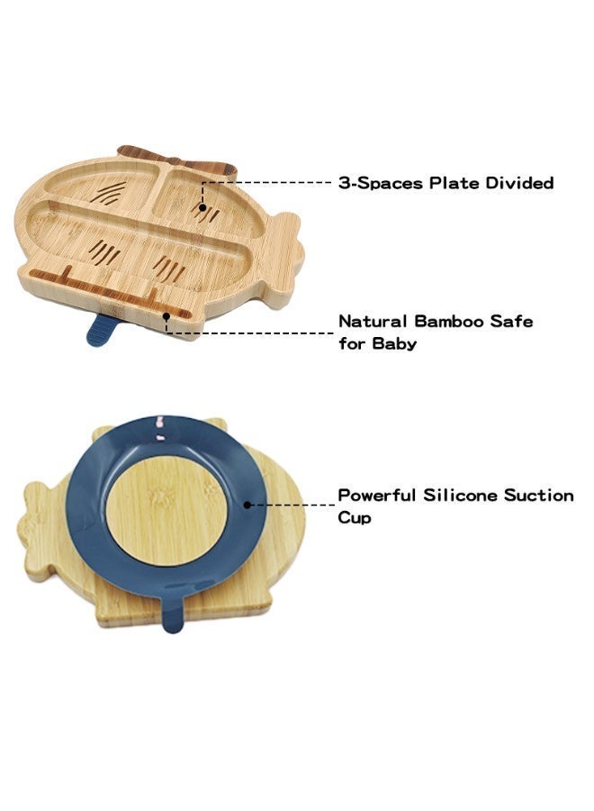 NENES Bamboo and silicone baby feeding set, BLW, newborn gift, baby, toddler (Helicopter) - Image 4