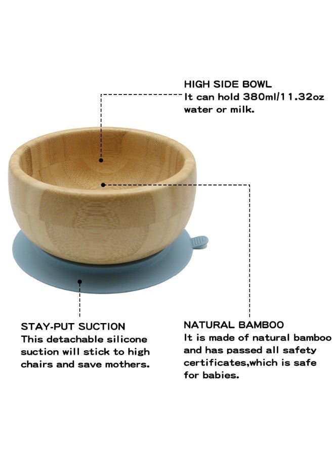 NENES Bamboo and silicone baby feeding set, BLW, newborn gift, baby, toddler (Helicopter) - Image 5