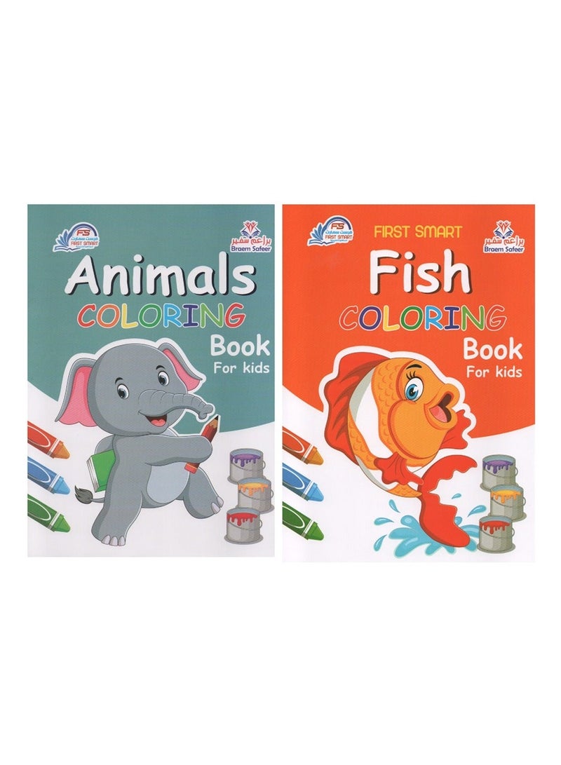 A Set Of Coloring Books About Fish And Animals - Image 1