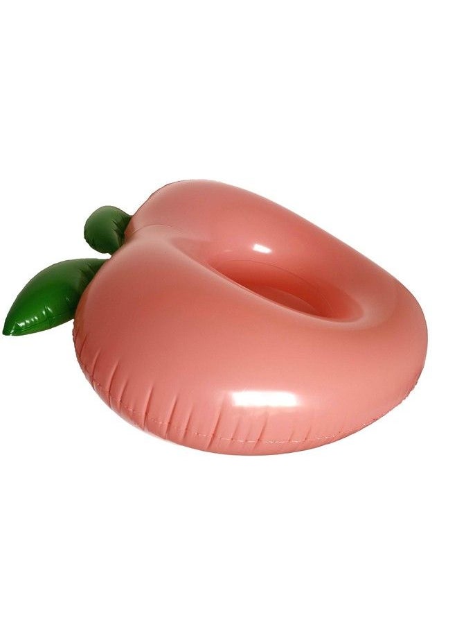 Playscene - Inflatable Pool Floats Avocado Pool Raft Peach Pool Float Gold Glitter Pool Float (Peach) - Image 1