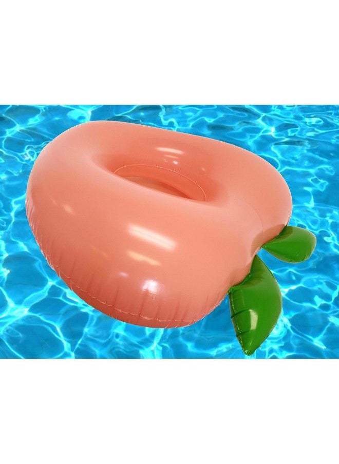 Playscene - Inflatable Pool Floats Avocado Pool Raft Peach Pool Float Gold Glitter Pool Float (Peach) - Image 1