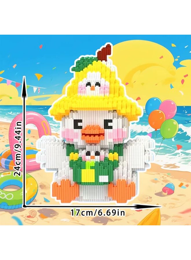Cute Little Duck 3D Puzzle Building Blocks Set Creative STEM Toy Home Office Desk Decor - Image 1