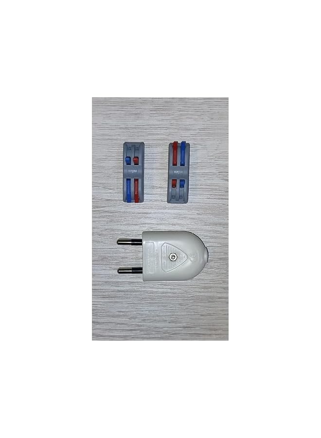 The Bros كابل كهربائي مرن من PVC 2 نواة سلك كهربائي أحمر وأسود مع موصلين سلك 2 قطعة وقابس 2 دبوس لشريط LED كابل مرن احترافي 2 نواة PVC سلك تمديد الطاقة (0.75 مم 20 متر) - Image 4