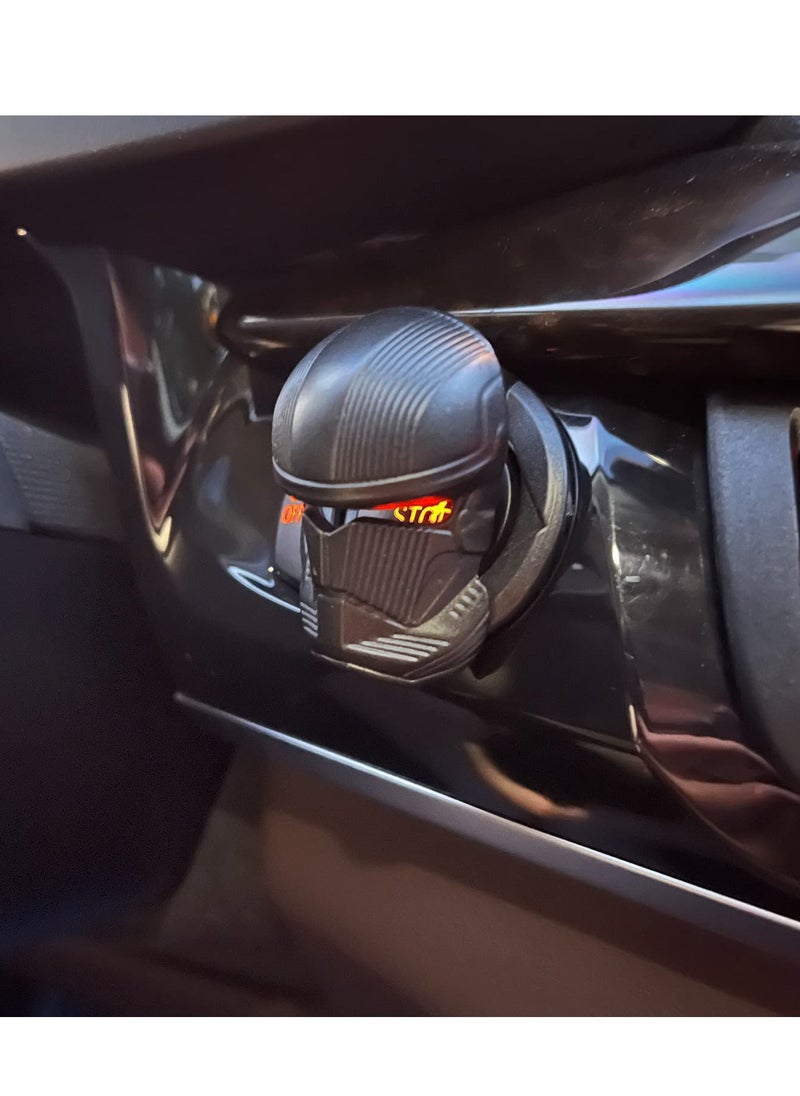 SYOSI - Car Engine Start Stop Button Startup Cover Open The Protective Shell of Style Push Decoration Black - Image 1