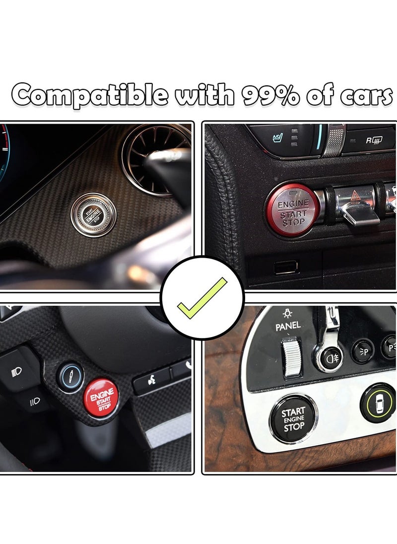 SYOSI - Car Engine Start Stop Button Startup Cover Open The Protective Shell of Style Push Decoration Black - Image 1