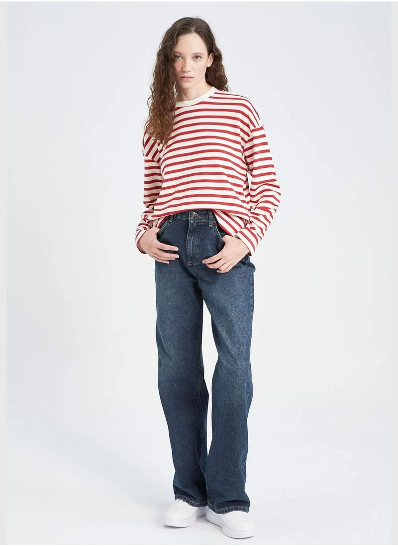 ديفاكتو Woman Wide Leg Denim Trousers